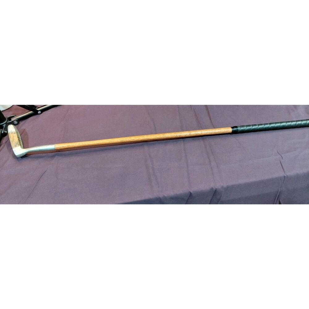 Miller Barber POWER BILT Golf Putter Vintage Club Wooden Hickory Shaft